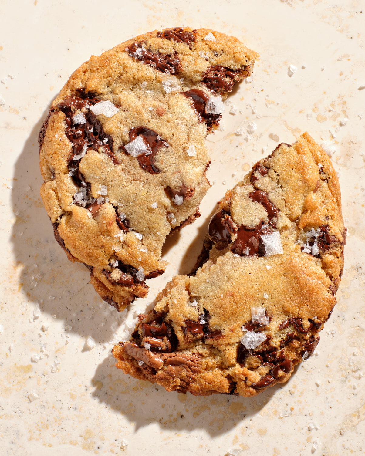 Chocolate Chunk Cookies with Maldon Sea Salt Sprinkle